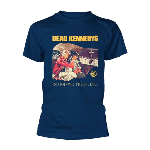 Dead Kennedys Unisex T-Shirt: In God We Trust (Navy)