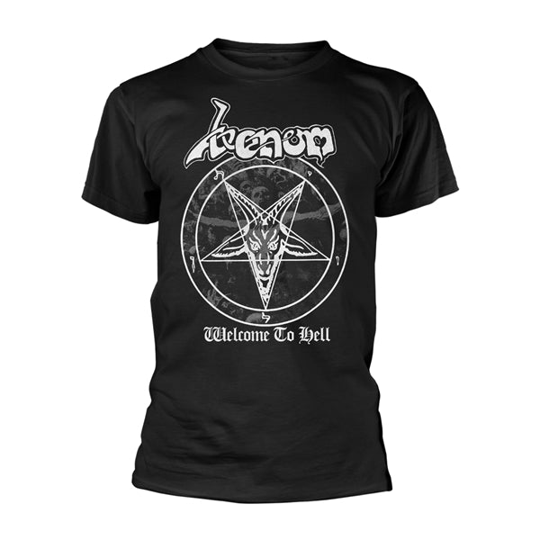 Venom Unisex T-Shirt: Welcome To Hell (Black) (Back Print)