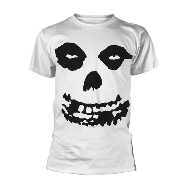 Misfits Unisex T-Shirt: All Over Skull (White) (Back Print)