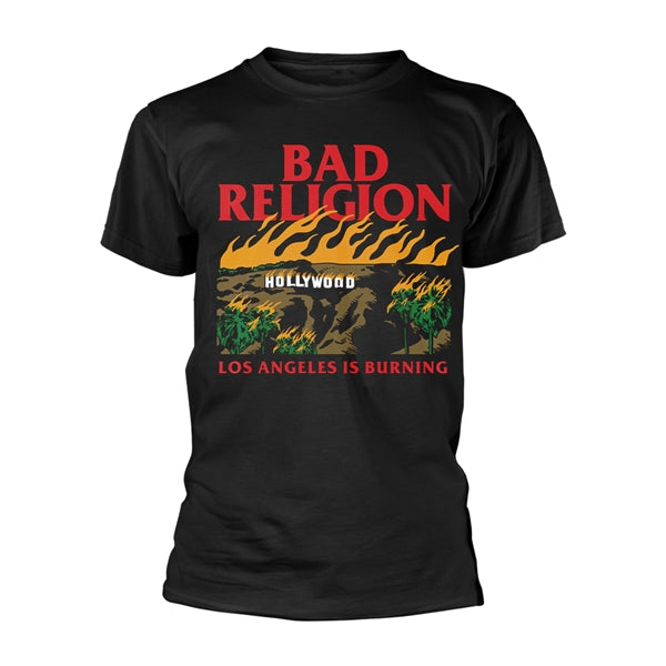 Bad Religion Unisex T-Shirt: Burning (Black)