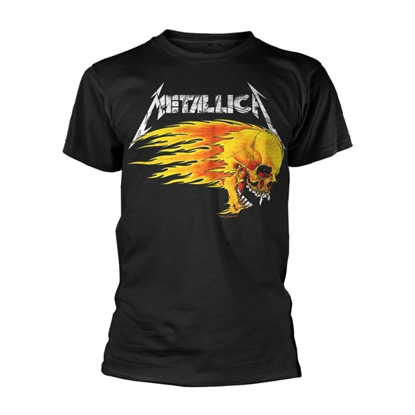 Metallica Unisex T-Shirt: Flaming Skull Tour &