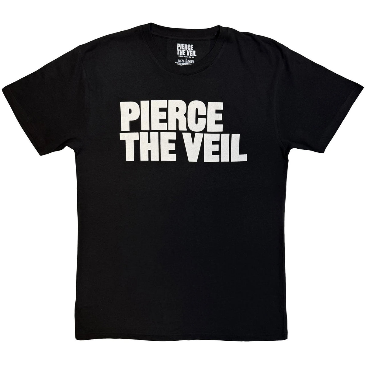 Pierce The Veil Unisex T-Shirt: Logo Mono (Black)