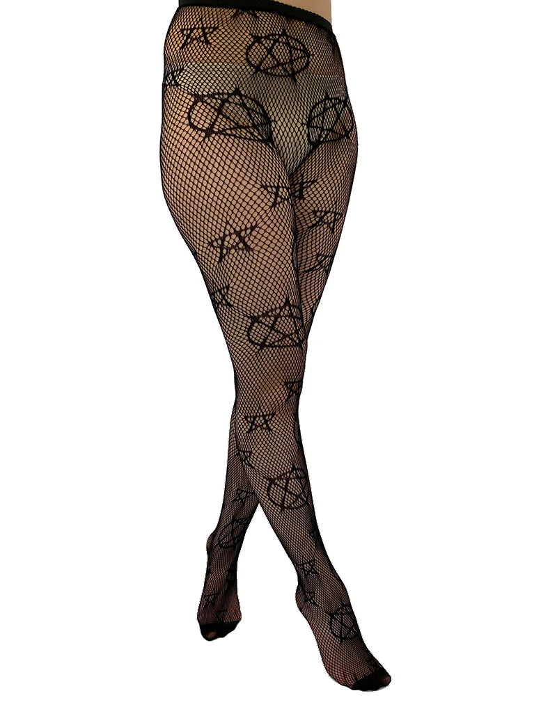 Pentagram Net Tights (Black)