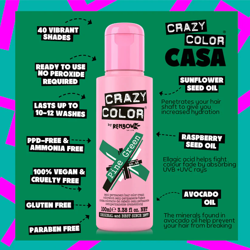 Crazy Color Pine Green