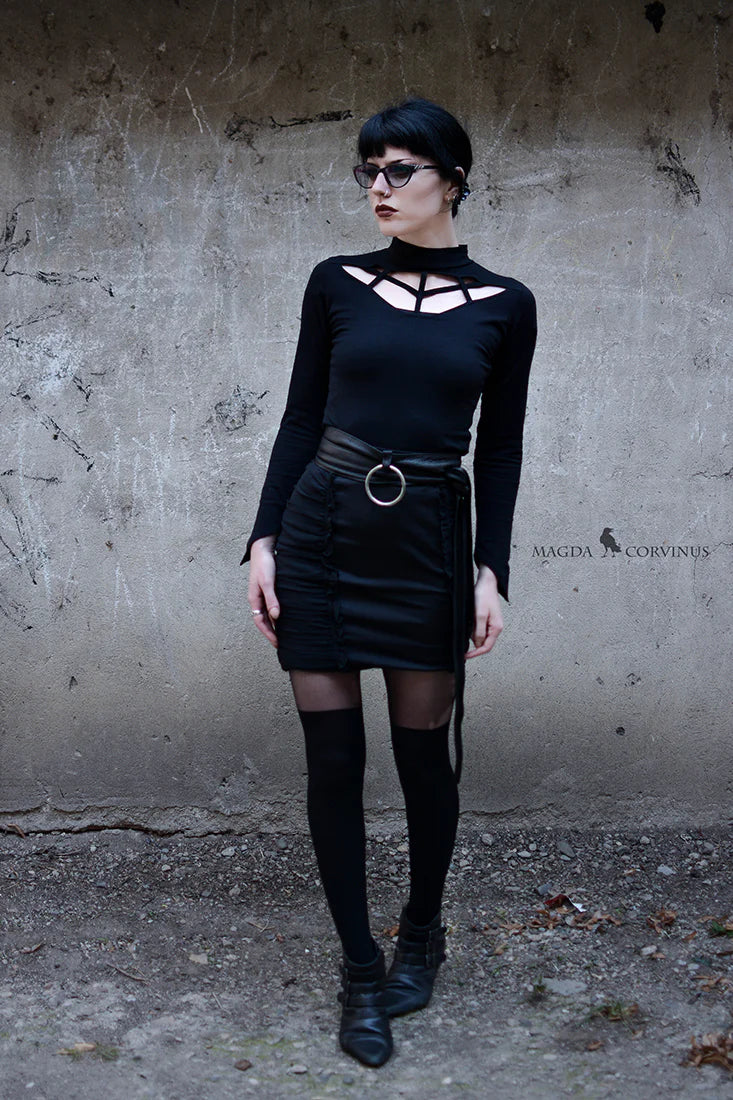 Plain Over The Knee Tights (Black)