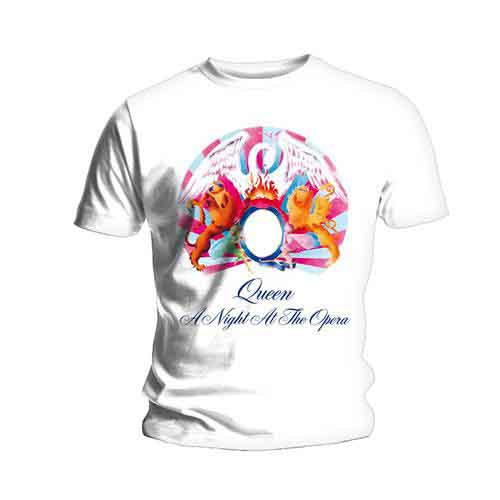 Queen Unisex T-Shirt: A Night At The Opera (White)