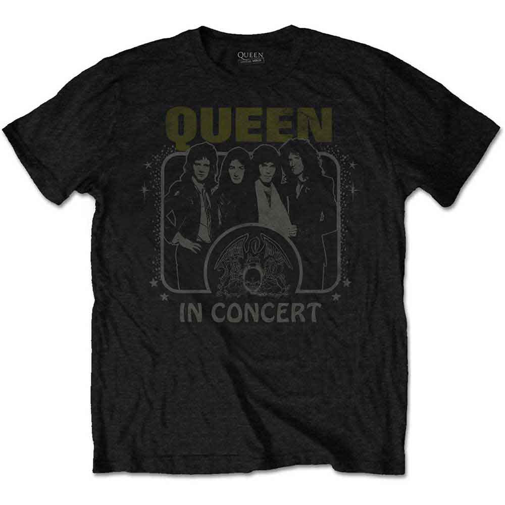 Queen Unisex T-Shirt: In Concert (Black)