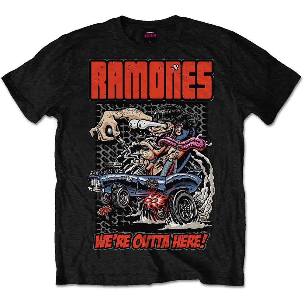 Ramones Unisex T-Shirt: Outta Here (Black)