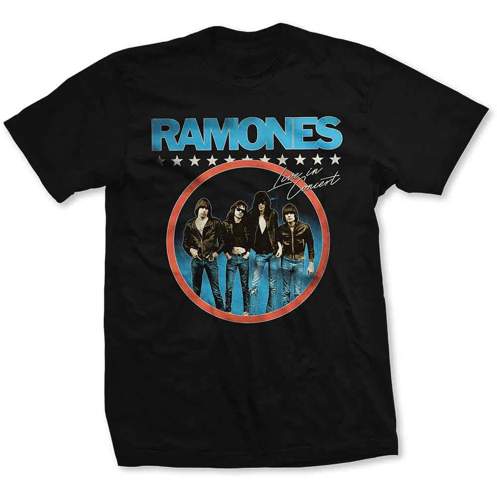 Ramones Unisex T-Shirt: Circle Photo (Black)