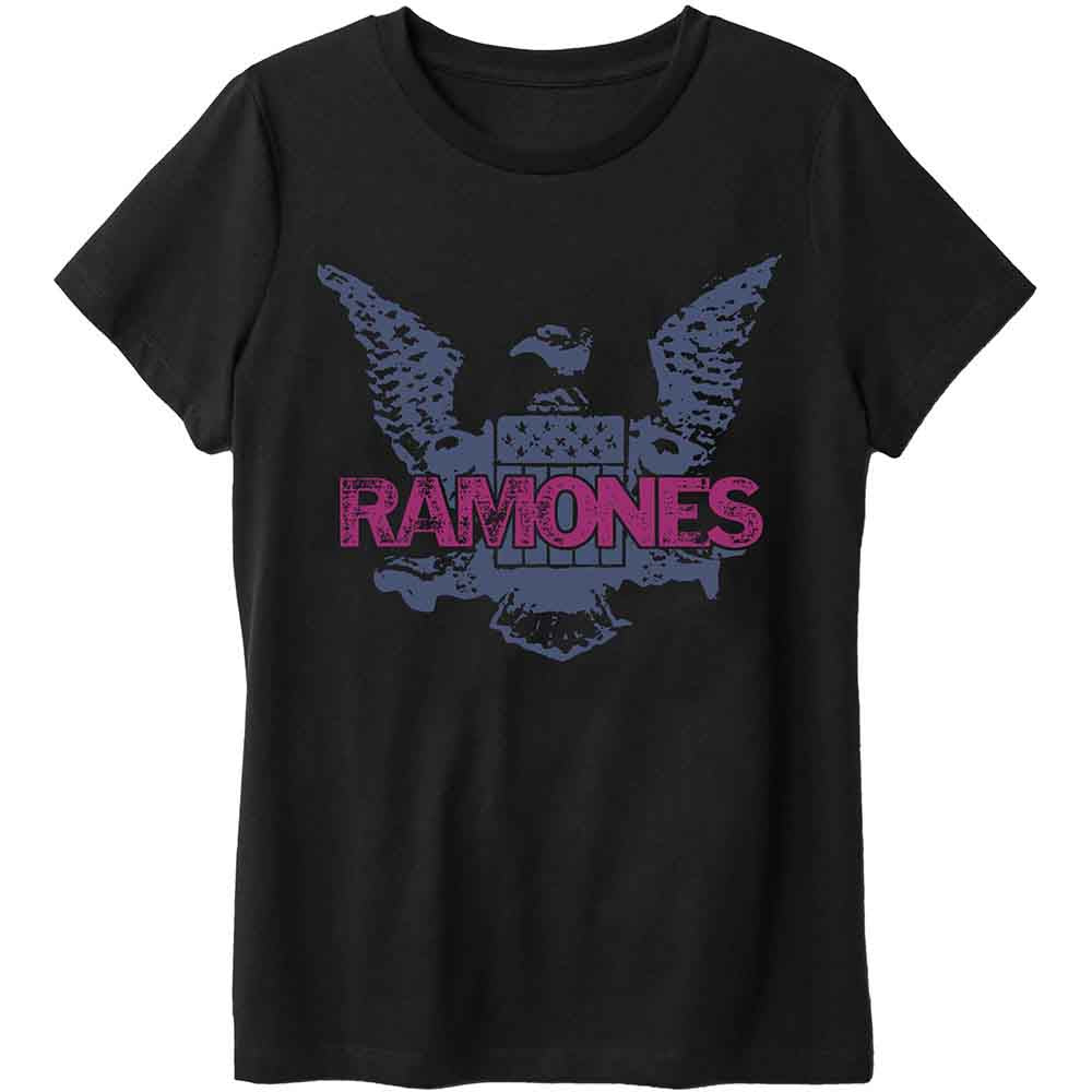 Ramones Unisex T-Shirt: Purple Eagle (Black)