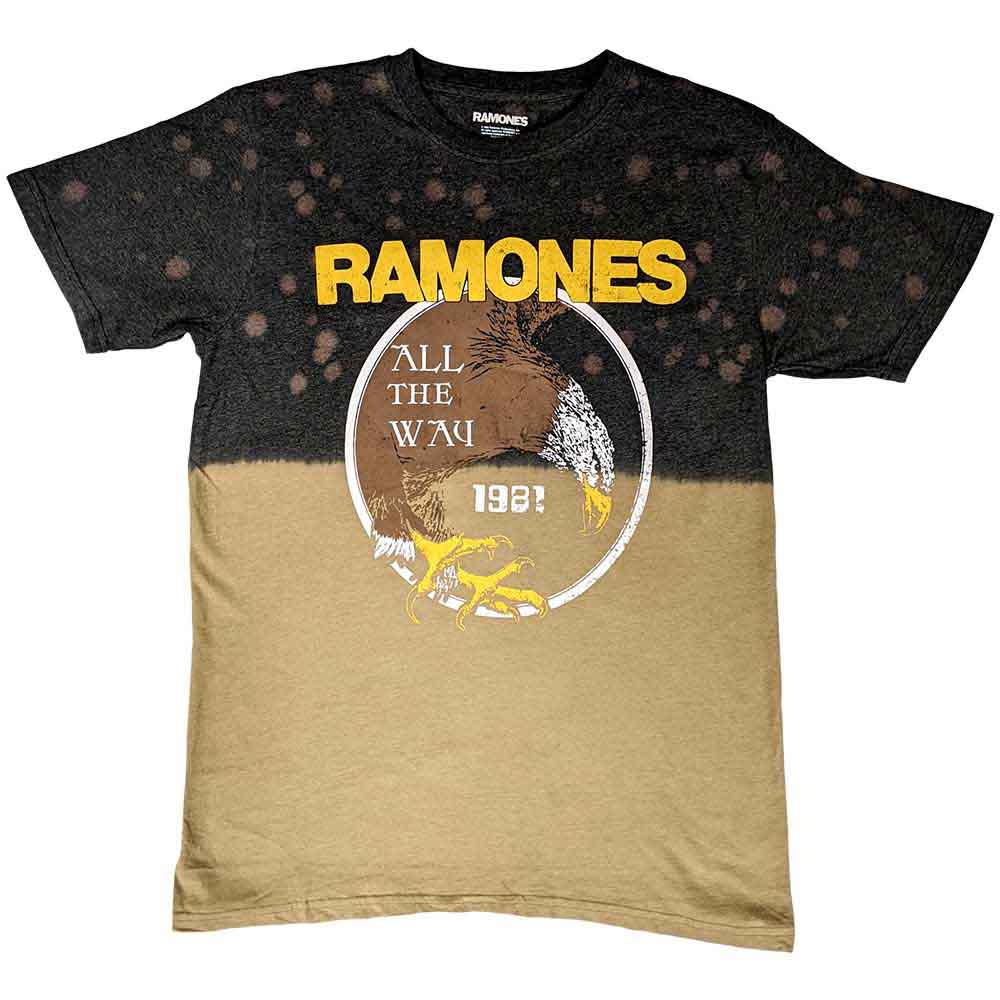 Ramones Unisex T-Shirt: All The Way (Black) (Wash Collection)