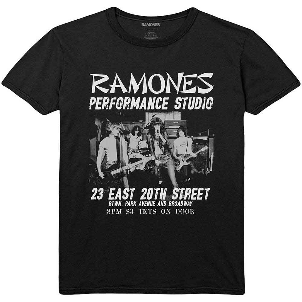 Ramones Unisex T-Shirt: East Village (Black)