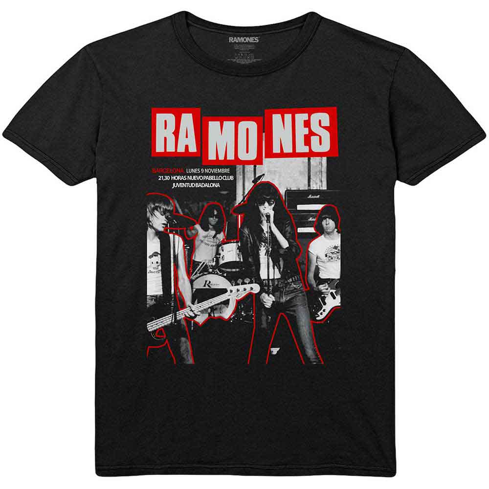 Ramones Unisex T-Shirt: Barcelona (Black)