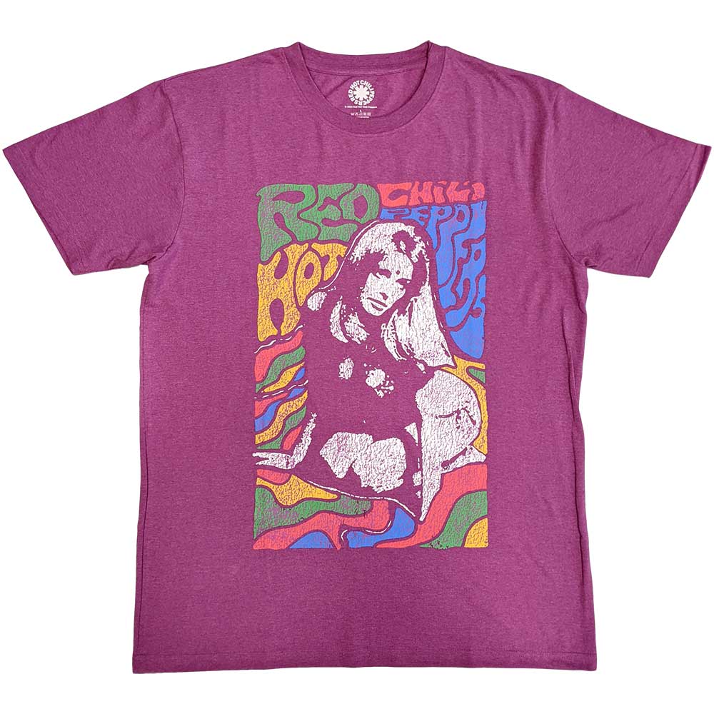 Red Hot Chili Peppers Unisex T-Shirt: Kneeling Girl (Pink)