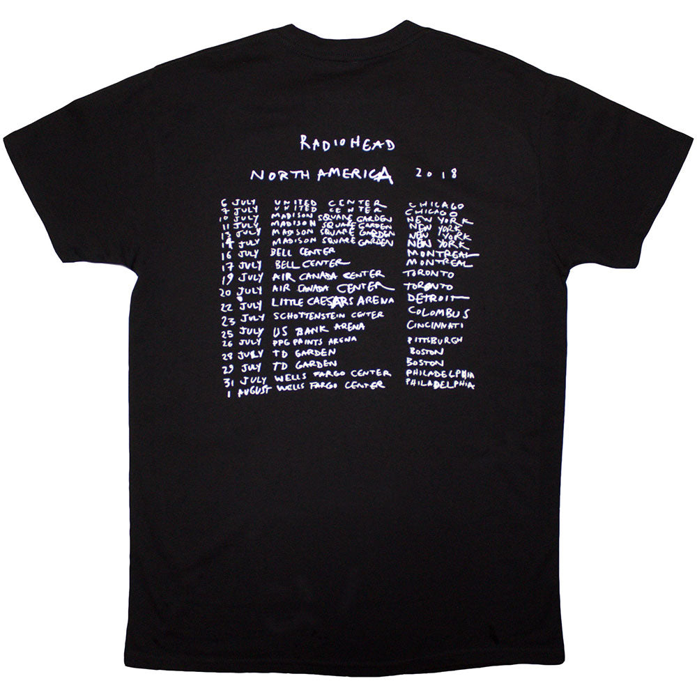 Radiohead Unisex Organic T-Shirt: Bearhead Crest (Black) (Back Print)