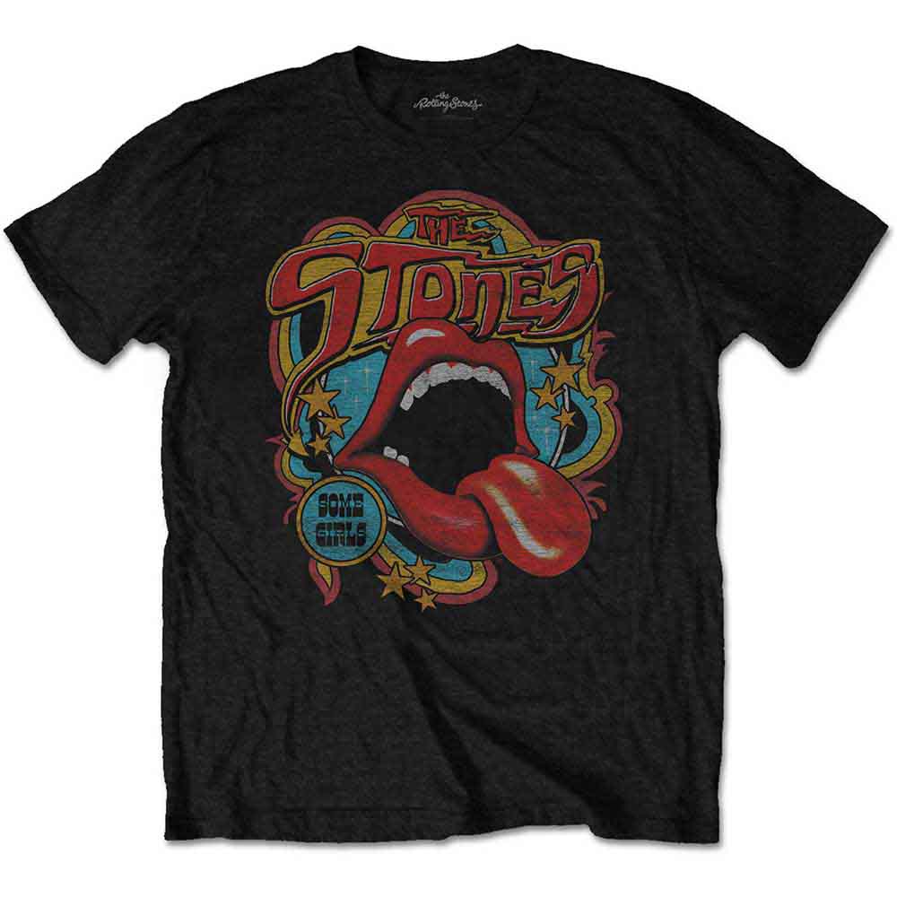 The Rolling Stones Unisex T-Shirt: Retro 70s Vibe (Black)
