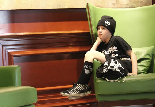 Rattlesnake Beanie: Snakehead Logo (Black)