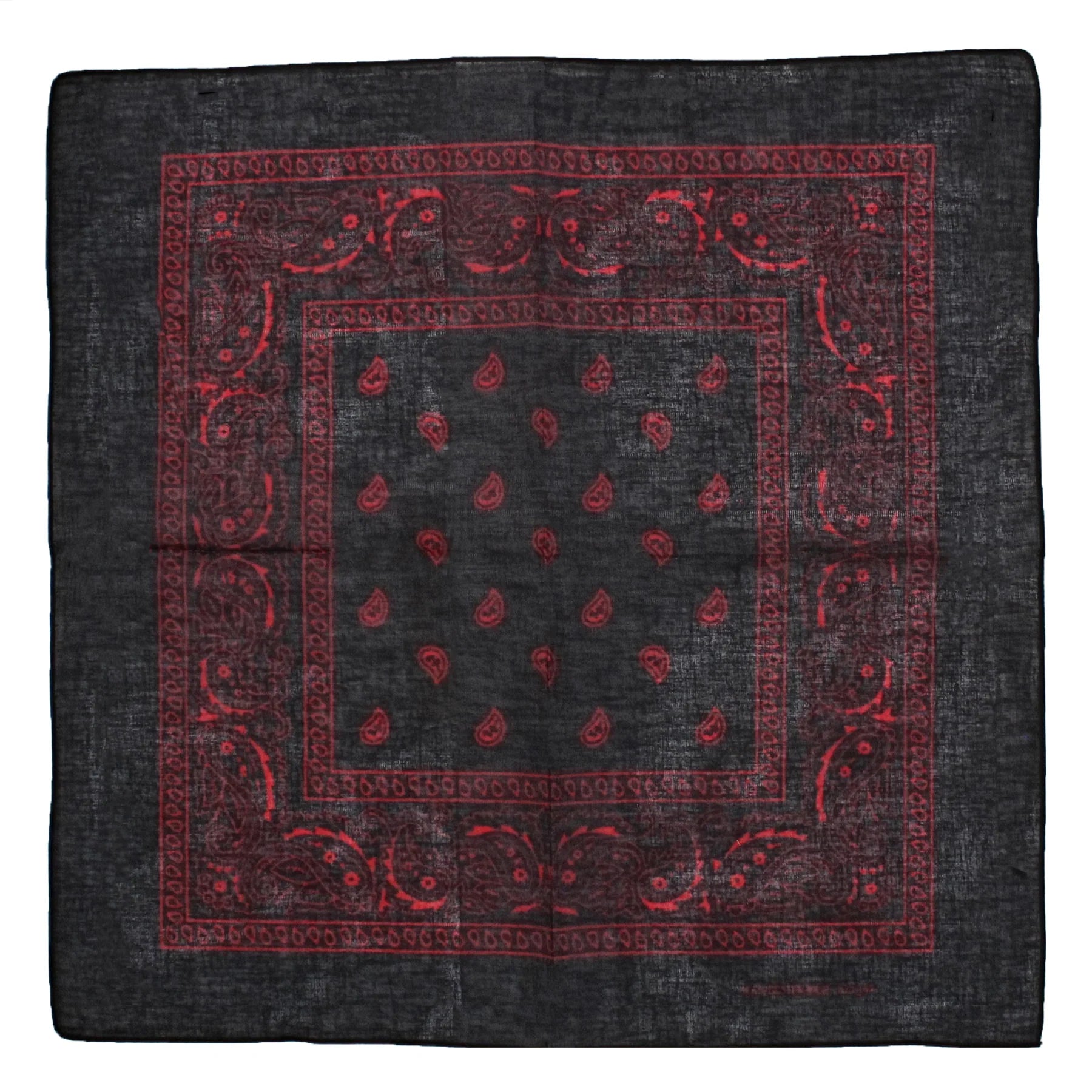 Bandana Paisley Print (Black/Red)