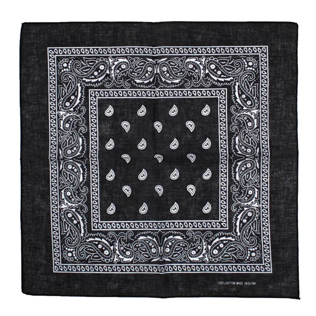Bandana Paisley Print (Black)
