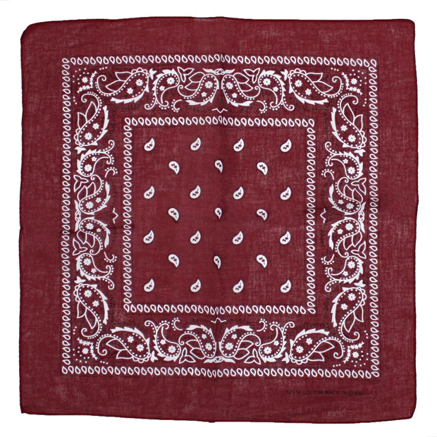 Bandana Paisley Print (Burgundy)
