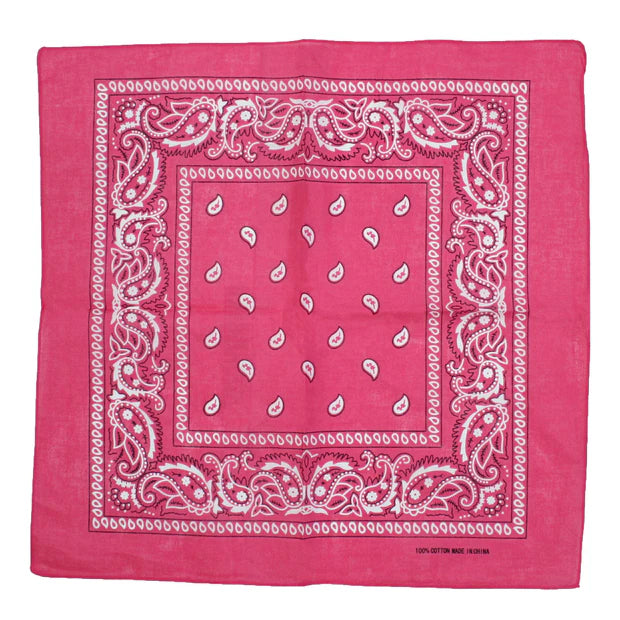 Bandana Paisley Print (Fuchsia Pink)