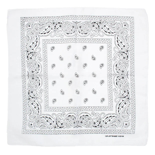 Bandana Paisley Print (White)