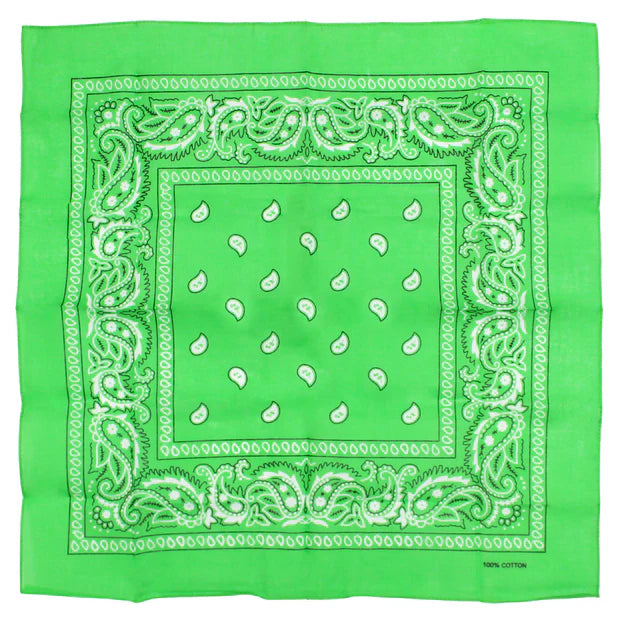Bandana Paisley Print (Neon Green)