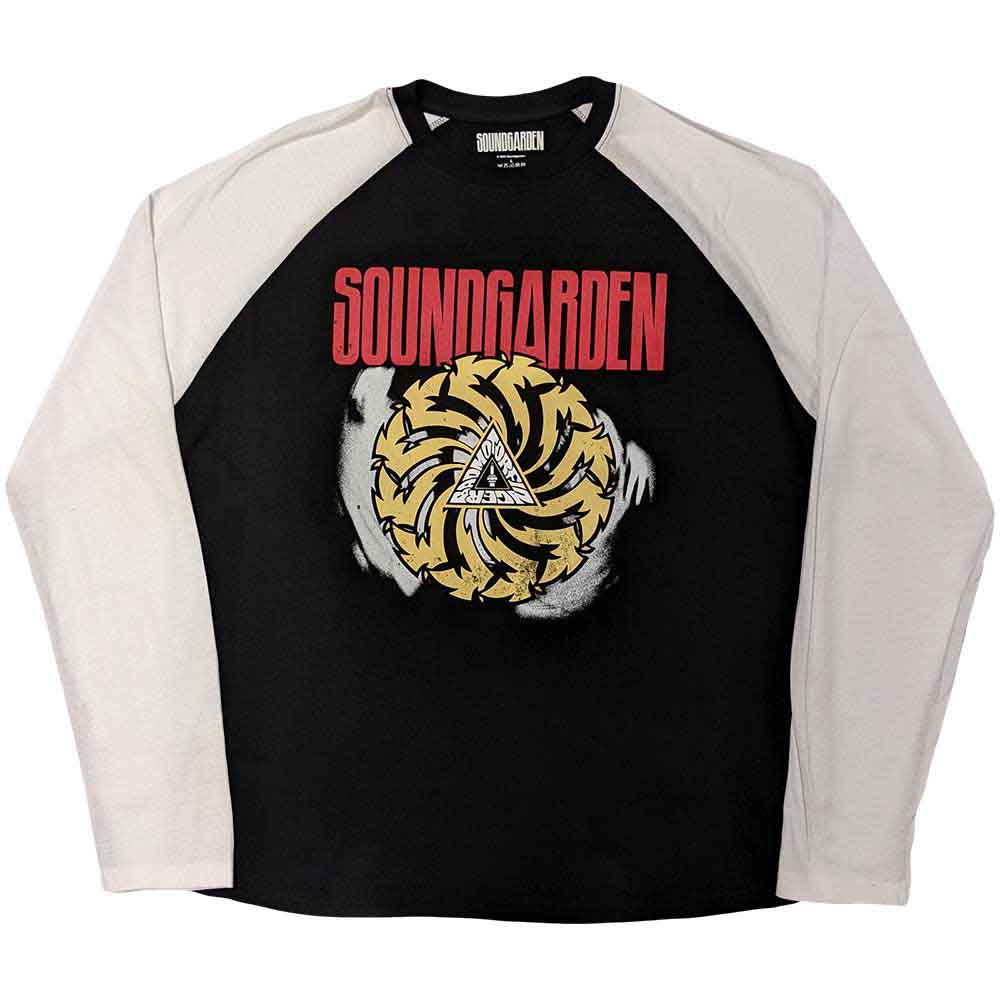 Soundgarden Unisex Raglan T-Shirt: Tour 2017 (Black & White) (Back Print)