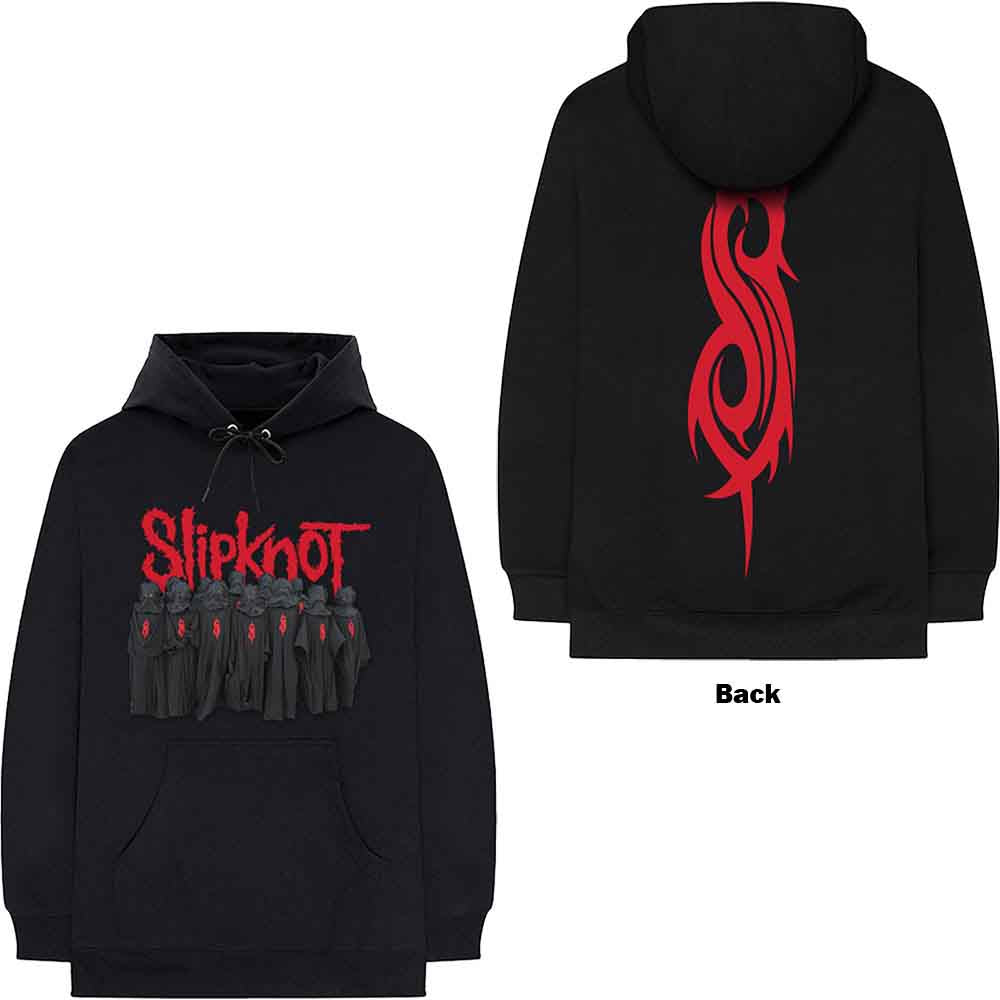 Slipknot Unisex Pullover Hoodie: Choir (Black) (Back Print)
