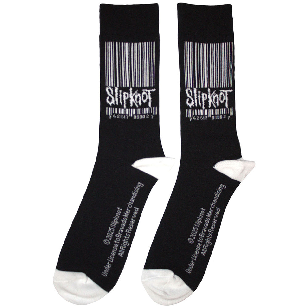 Slipknot Unisex Ankle Socks: Large Barcode Logo (Black) (UK Size 6 - 11)