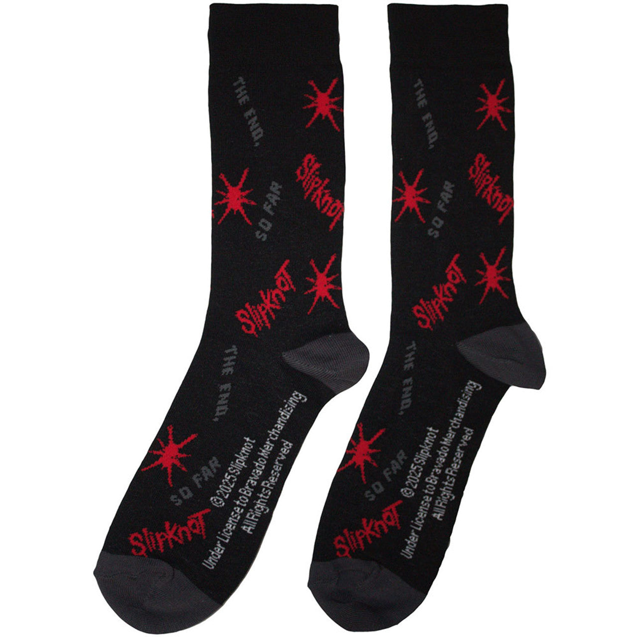 Slipknot Unisex Ankle Socks: All Over Print Splat The End, So Far (Black) (UK Size 6 - 11)