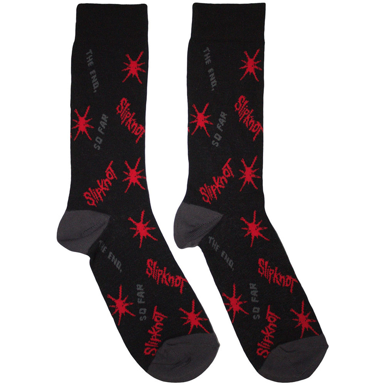Slipknot Unisex Ankle Socks: All Over Print Splat The End, So Far (Black) (UK Size 6 - 11)