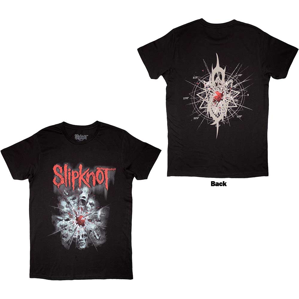 Slipknot Unisex T-Shirt: Shattered (Black) (Back Print)