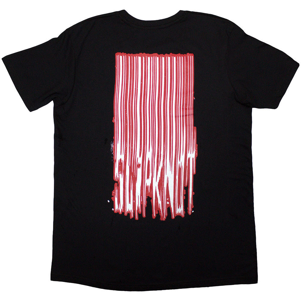 Slipknot Unisex T-Shirt: Stretched Barcode (Black) (Back Print)