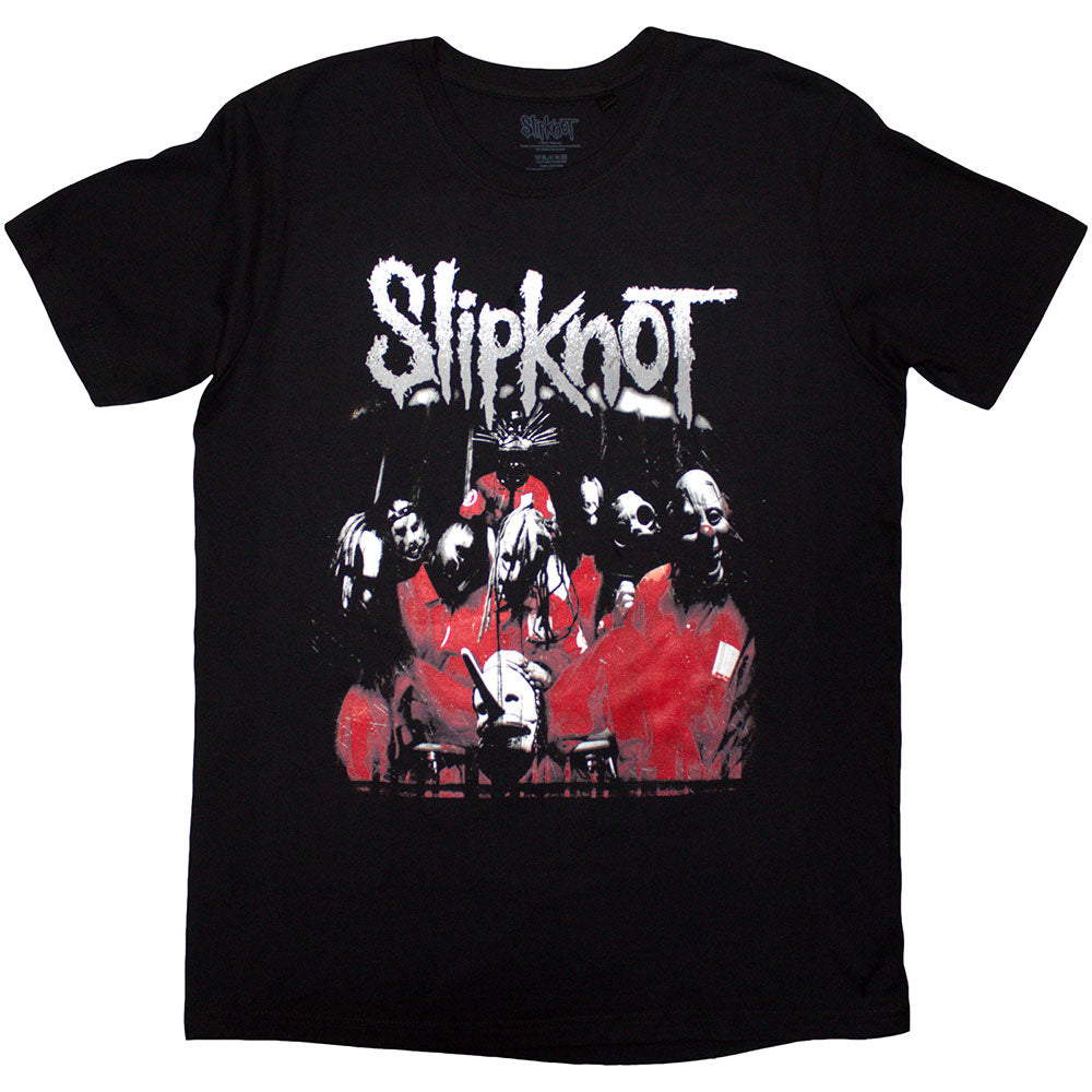 Slipknot Unisex T-Shirt: Stretched Barcode (Black) (Back Print)