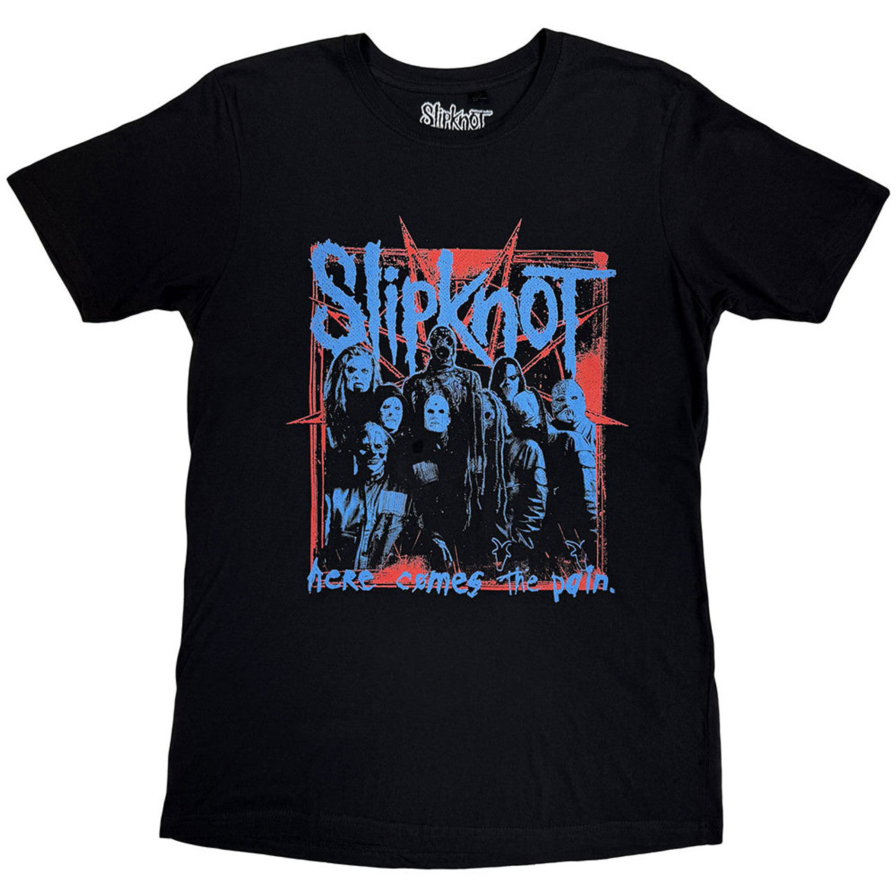 Slipknot Unisex T-Shirt: Here Comes The Pain (Black) (Back Print)