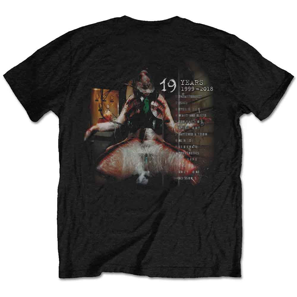 Slipknot Unisex T-Shirt: Debut Album 19 Years (Black) (Back Print)