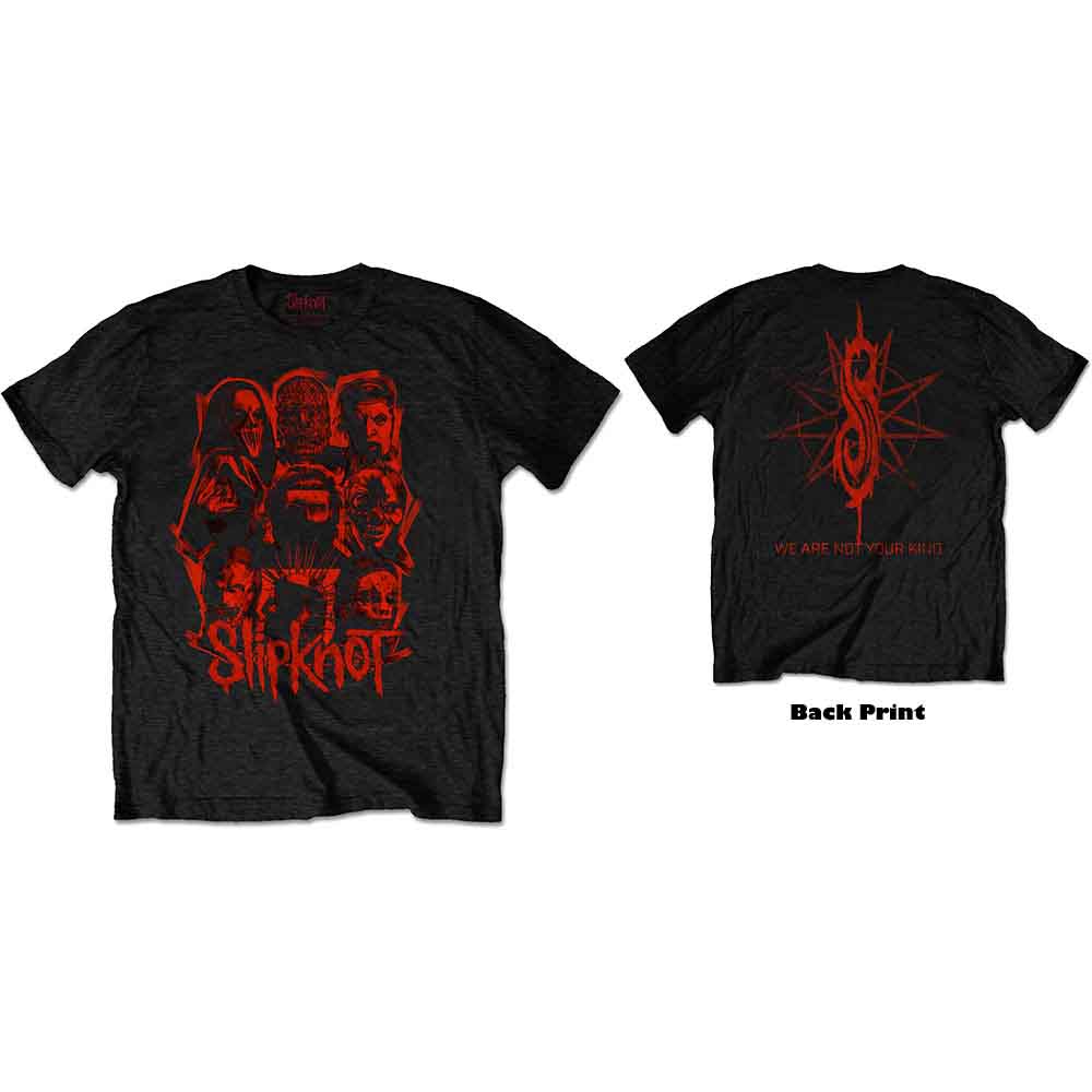 Slipknot Unisex T-Shirt: WANYK Red P. (Black) (Back Print)