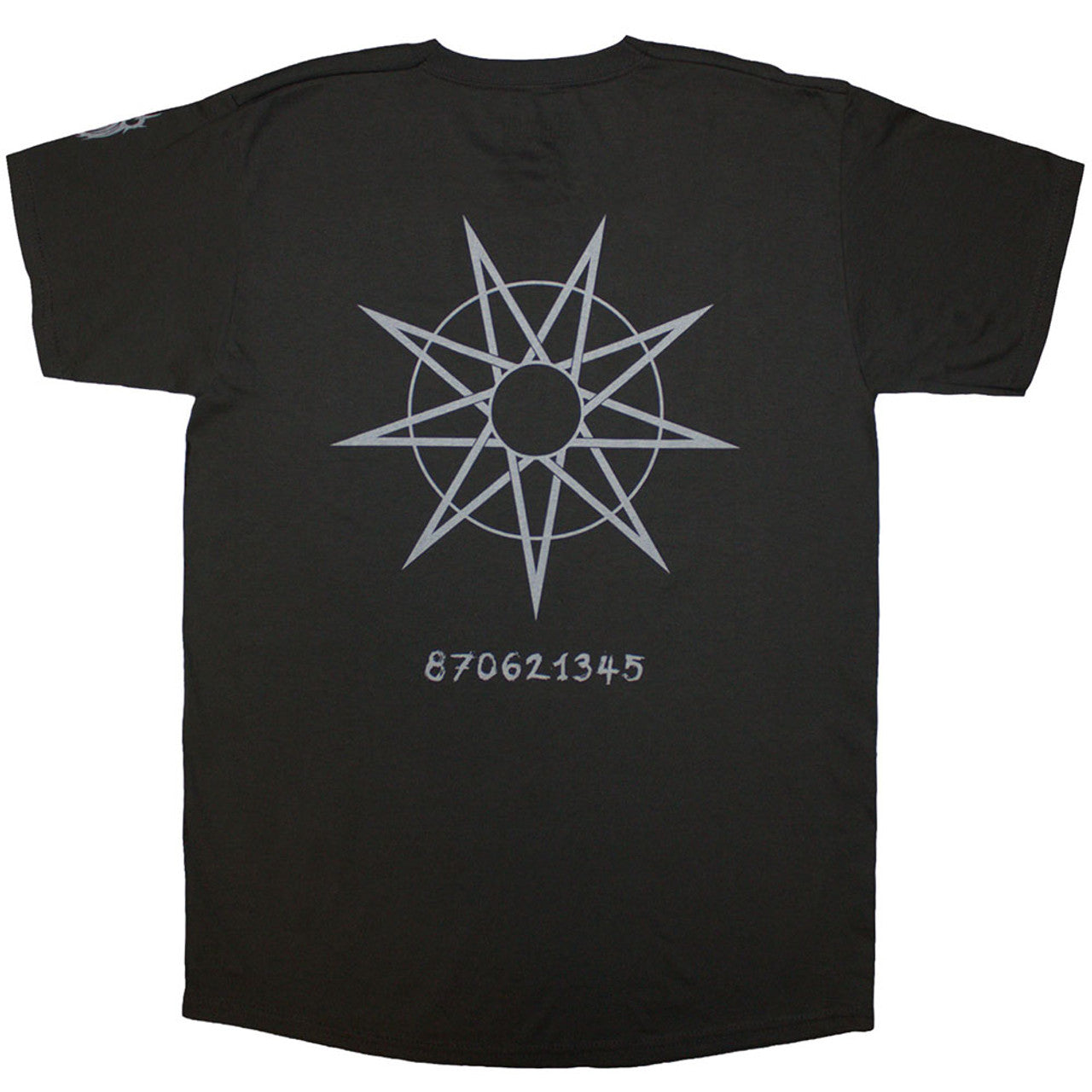 Slipknot Unisex T-Shirt: Amusement Park (Charcoal Grey) (Back Print & Sleeve Print)