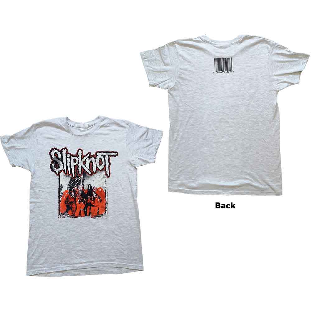 Slipknot Unisex T-Shirt: Self Titled (Grey) (Back Print)