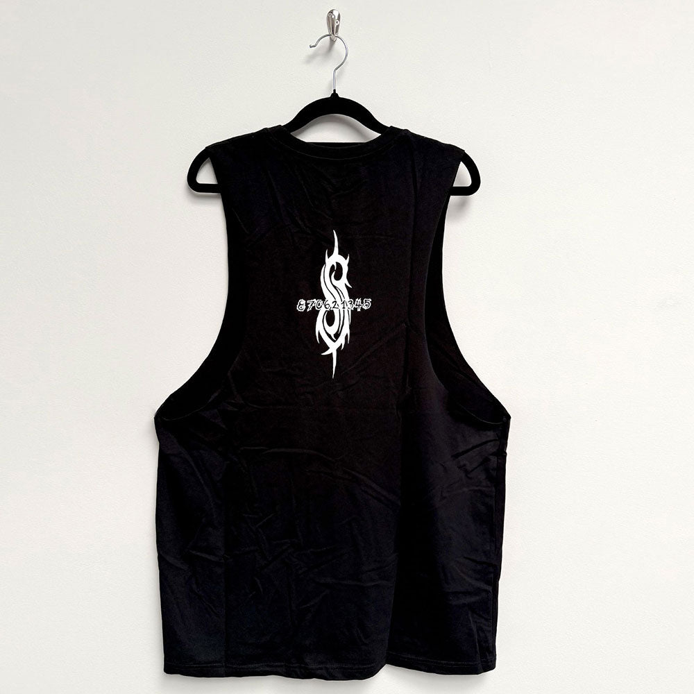 Slipknot Unisex Vest T-Shirt: Album Splatter (Black) (Back Print)