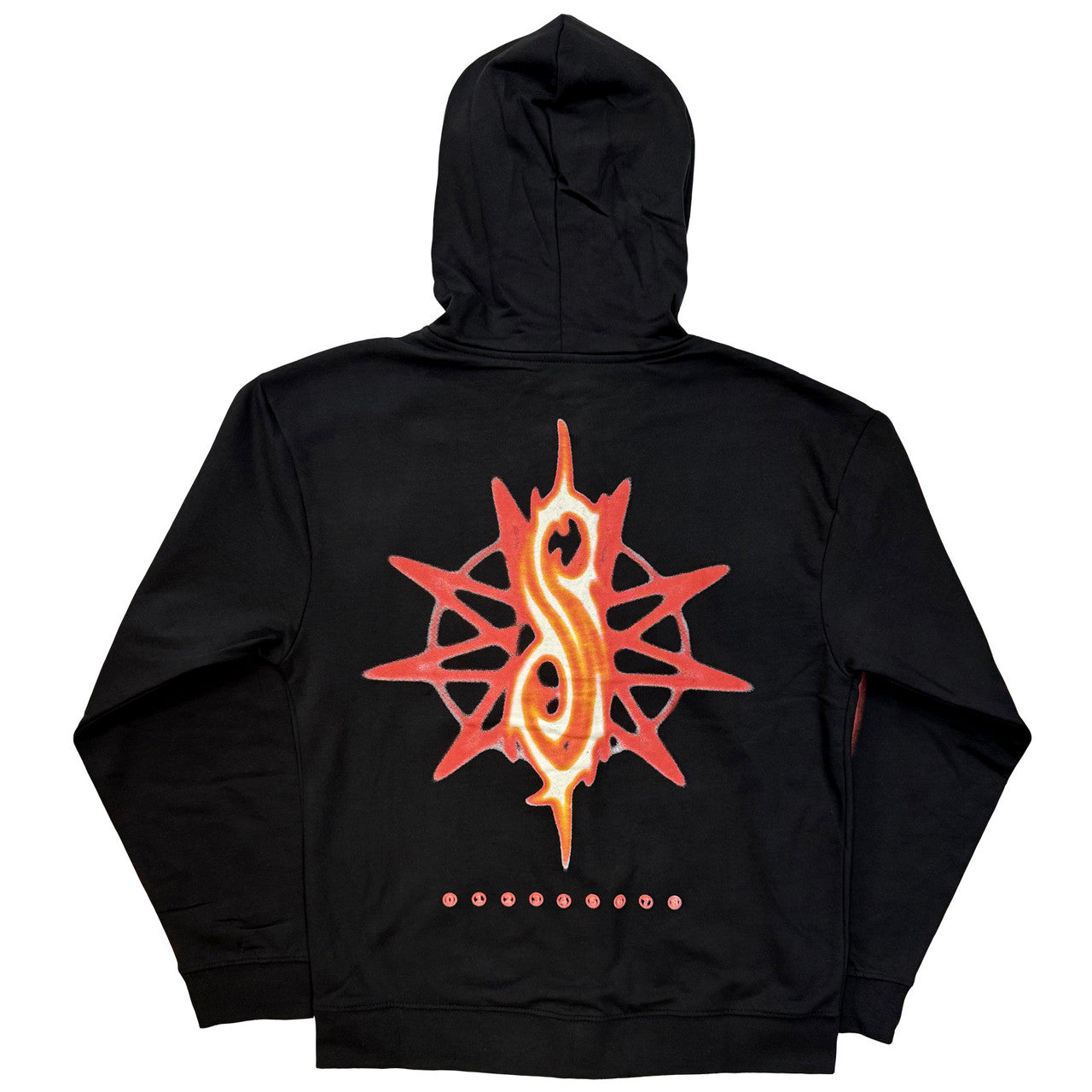 Slipknot Unisex Zipped Hoodie: The End So Far Group Photo Nonagram (Black) (Back Print)