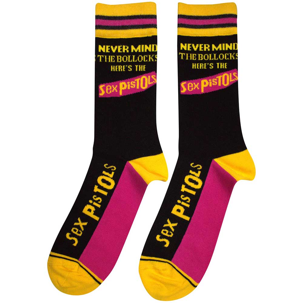 The Sex Pistols Unisex Ankle Socks: Never Mind The Bollocks Stripes (Black) (UK Size 7 - 11)