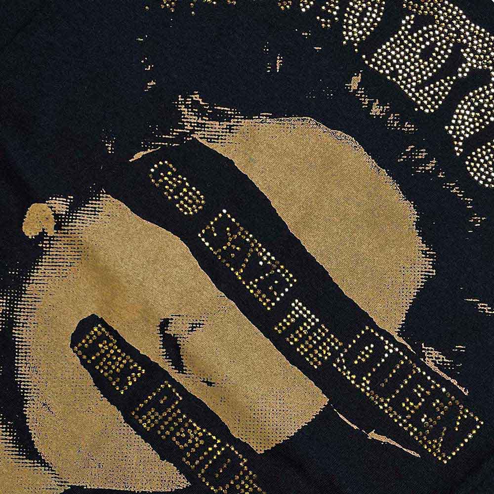 The Sex Pistols Unisex T-Shirt: God Save The Queen (Black) (Embellished)