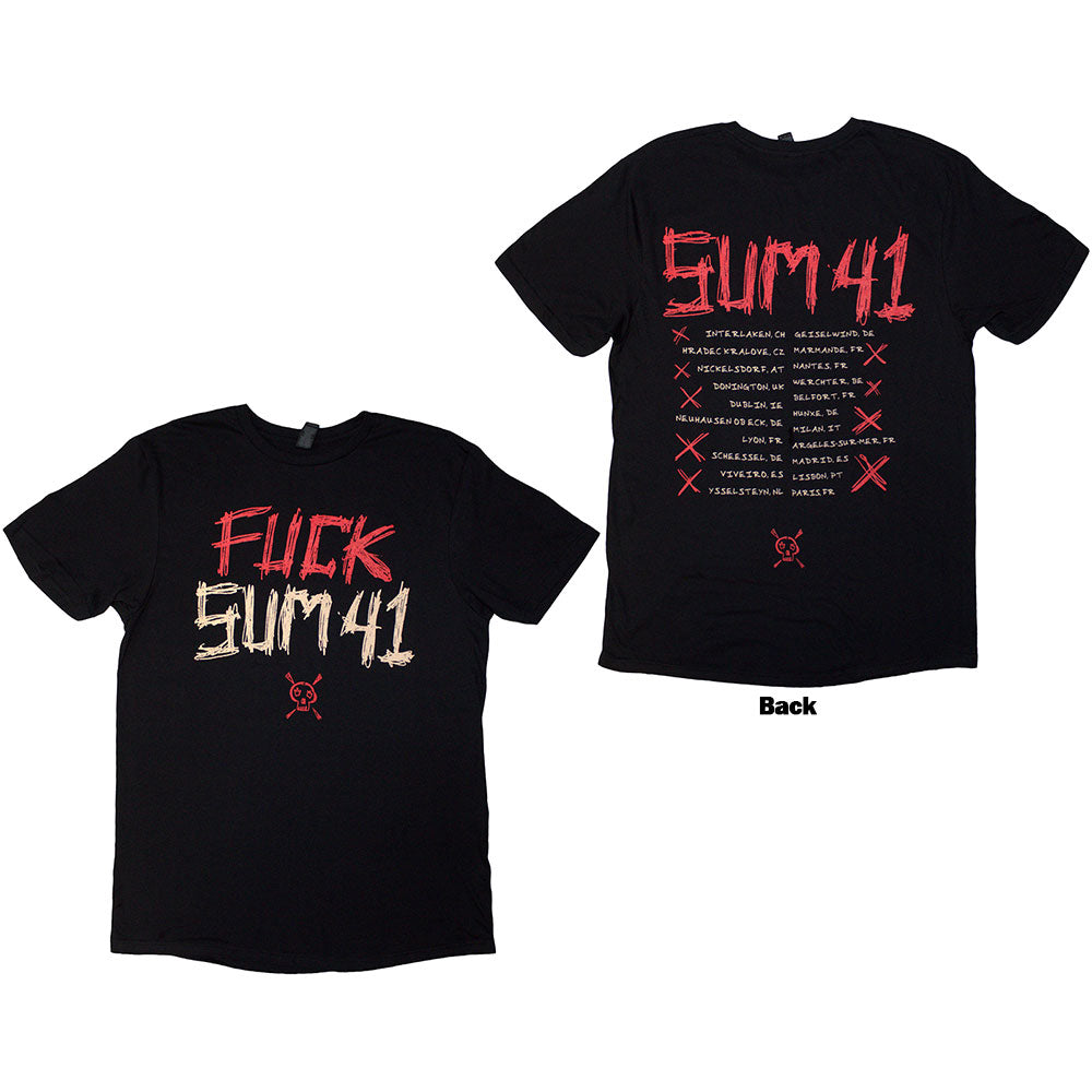 Sum 41 Unisex T-Shirt: Tour &