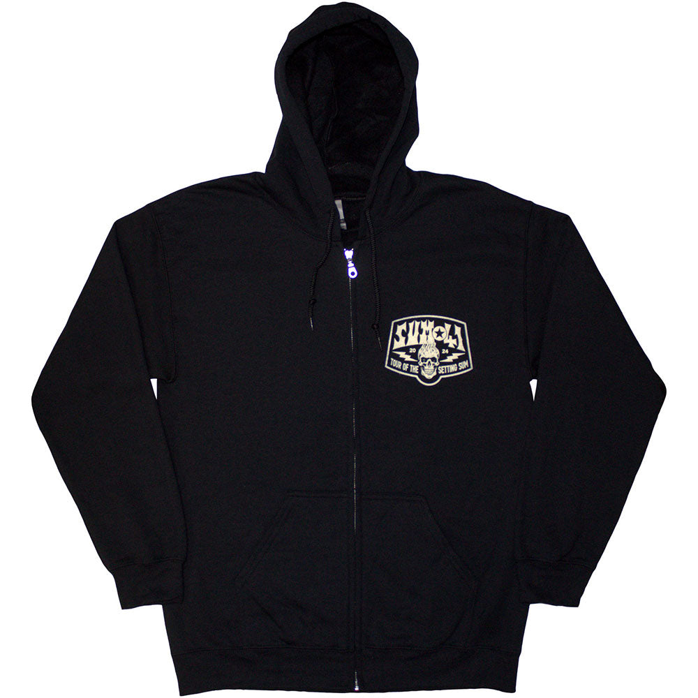 Sum 41 Unisex Zipped Hoodie: Tour &