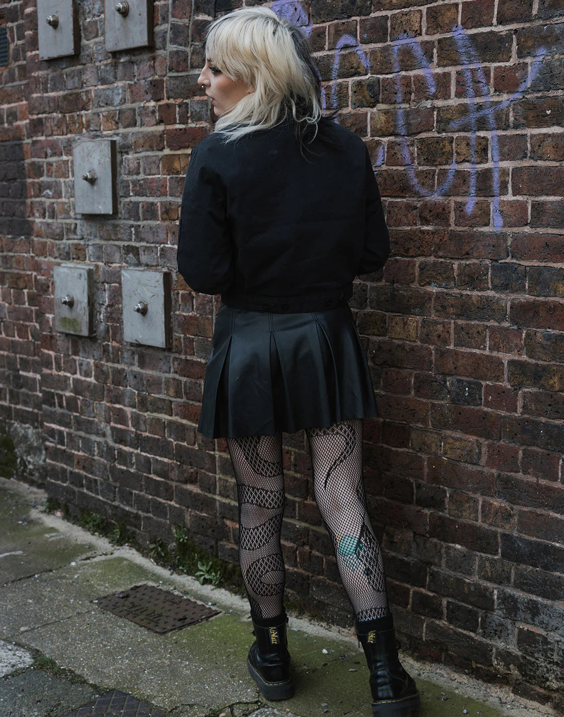 Snake Net Tights (Black)