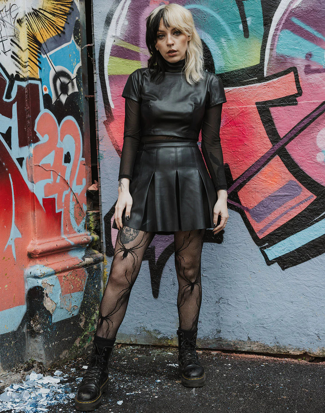 Spider Net Tights (Black)