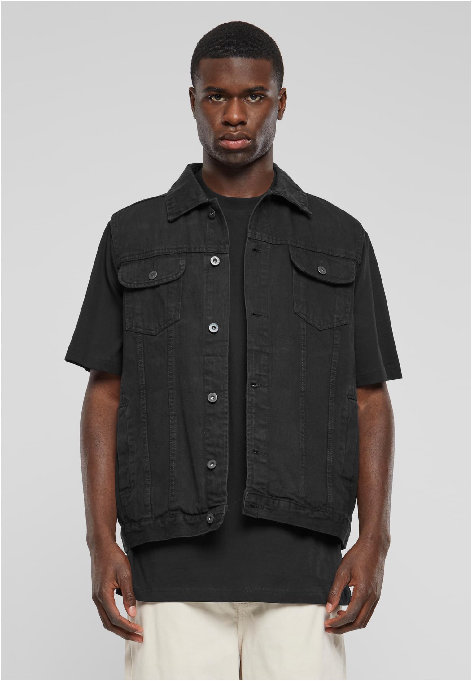Denim Vest (Black)