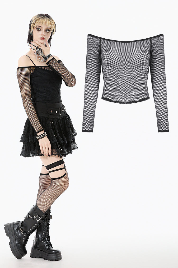 Punk Versatile Mesh Top (✦ Dark In Love) TW671